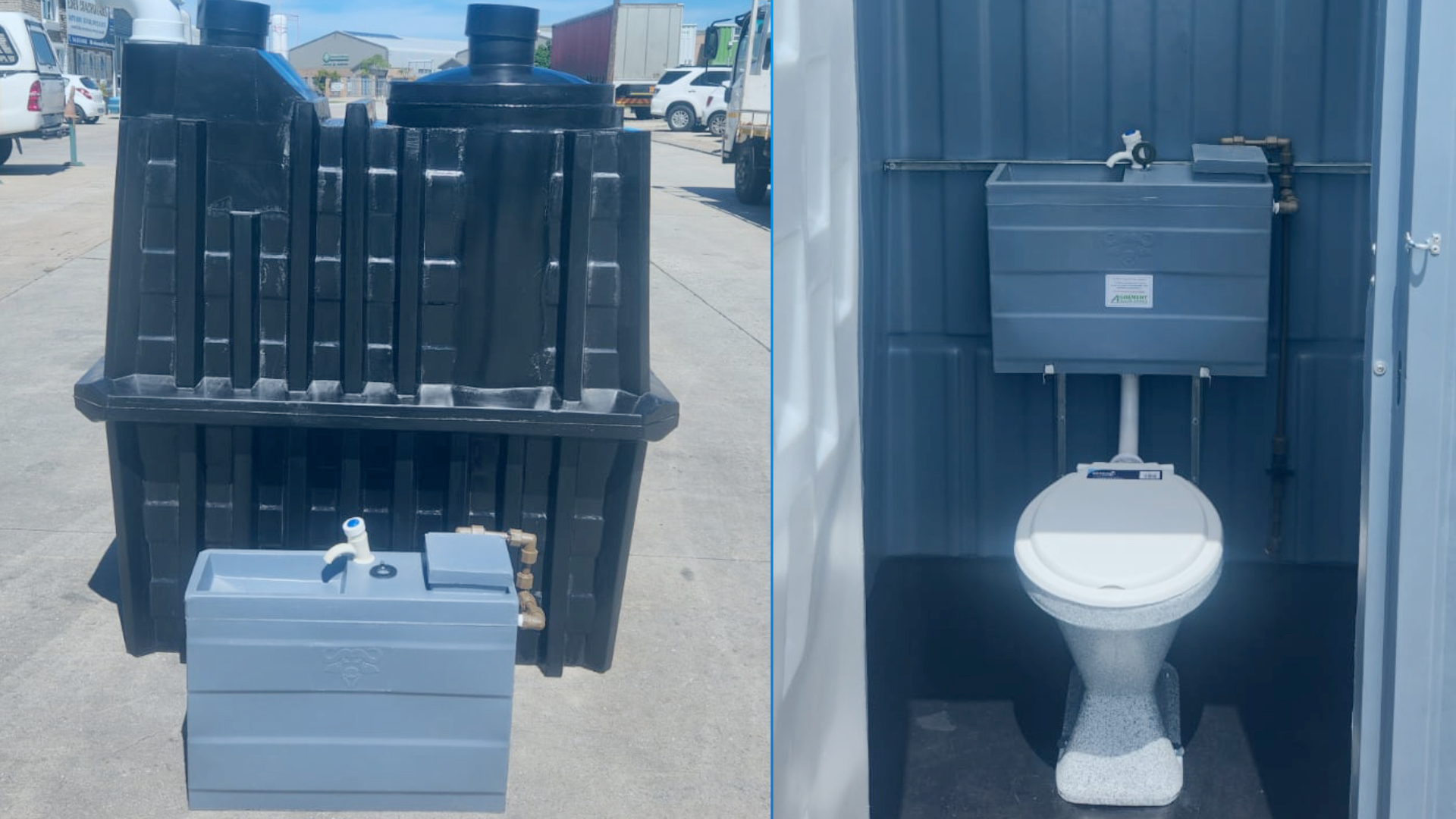 Kiwango Plug and Flush bio-separator sanitation system for permanent off-grid toilet installations in South Africa